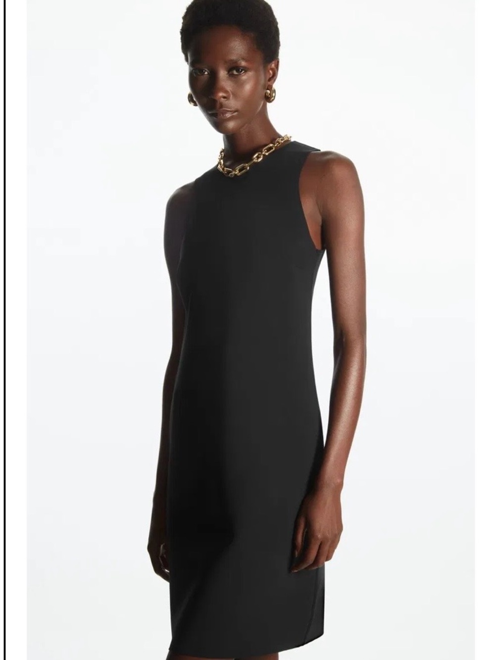 COS Scuba Mini Dress in Black Size large